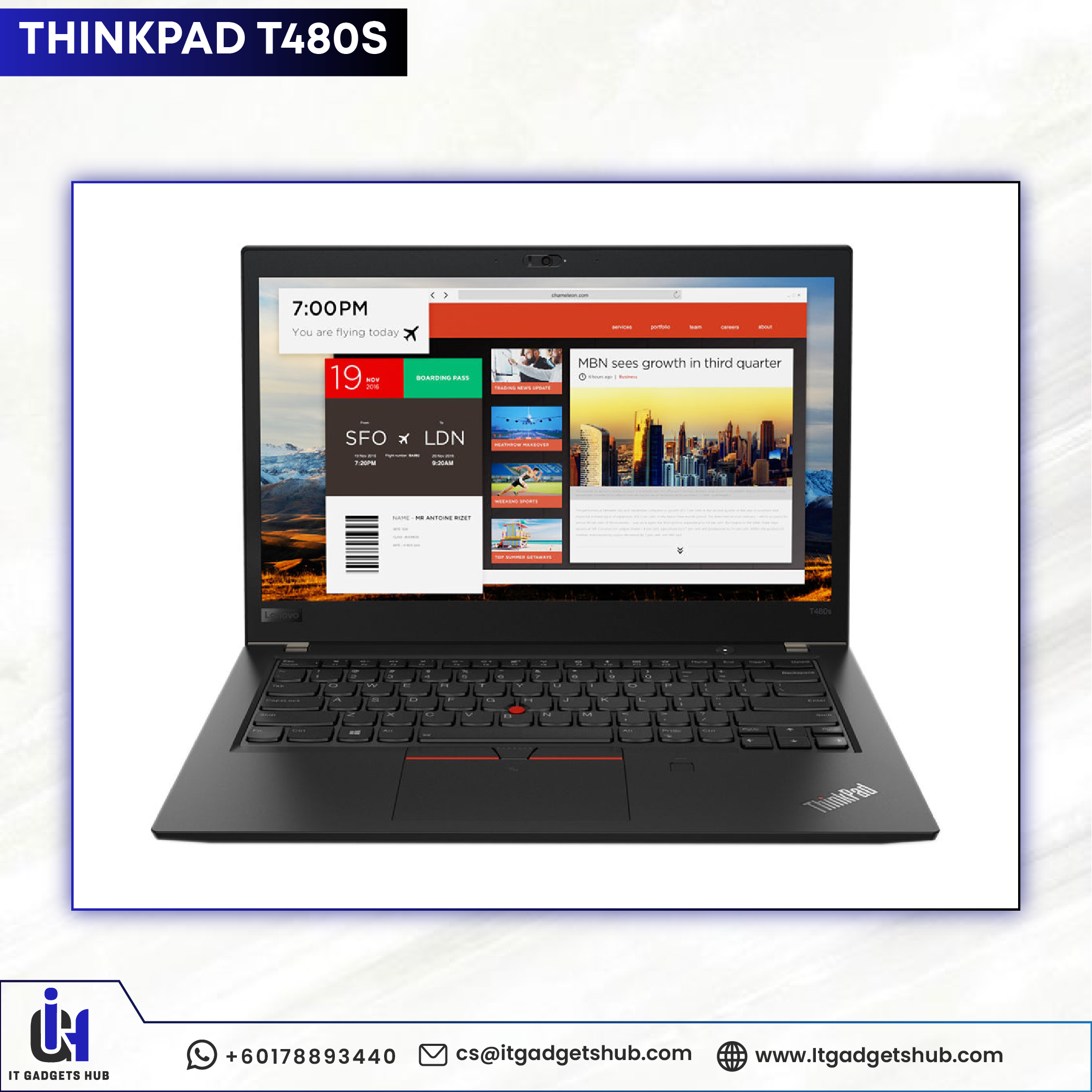 Lenovo ThinkPad T480S - Image 2