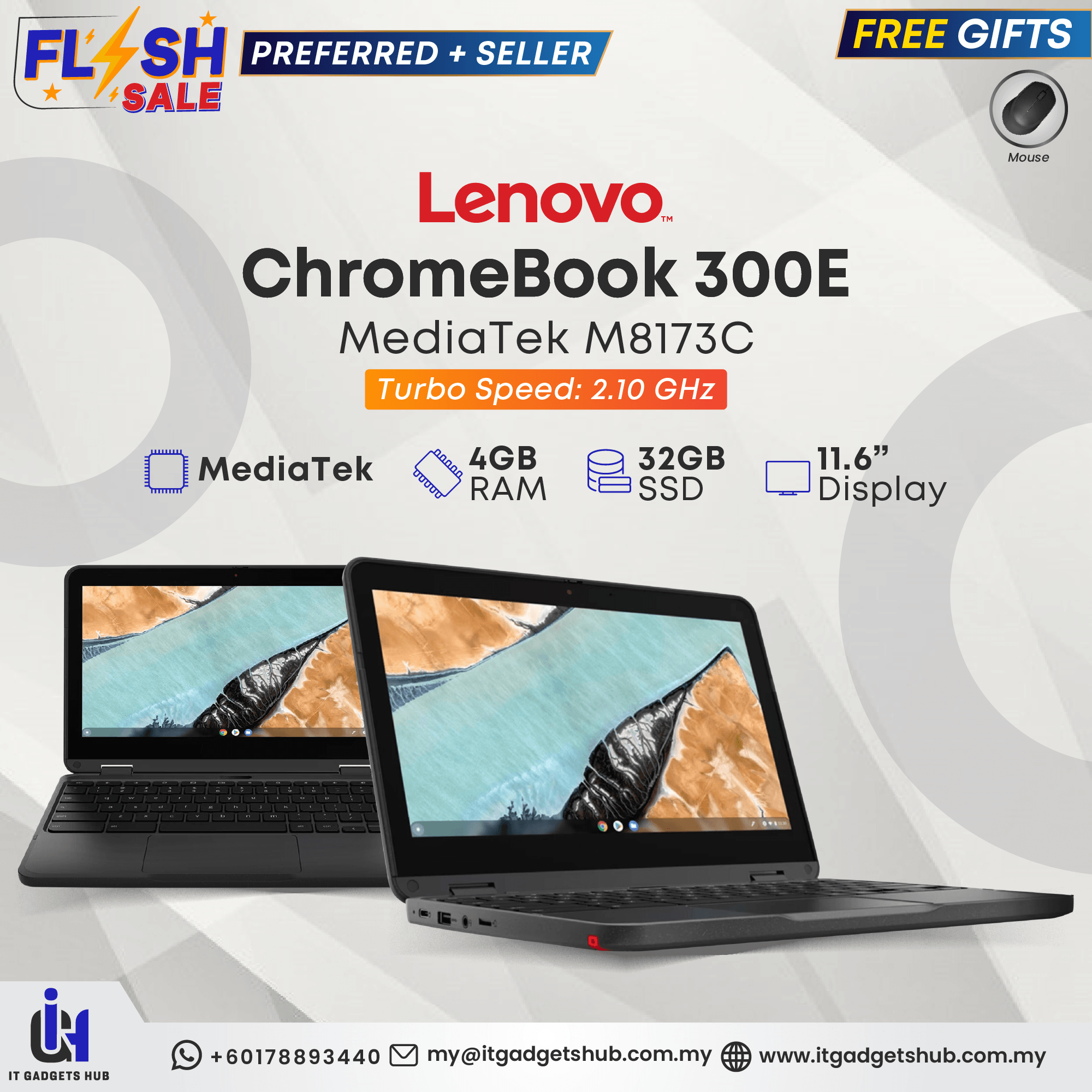 Lenovo 300E Chromebook - Image 2