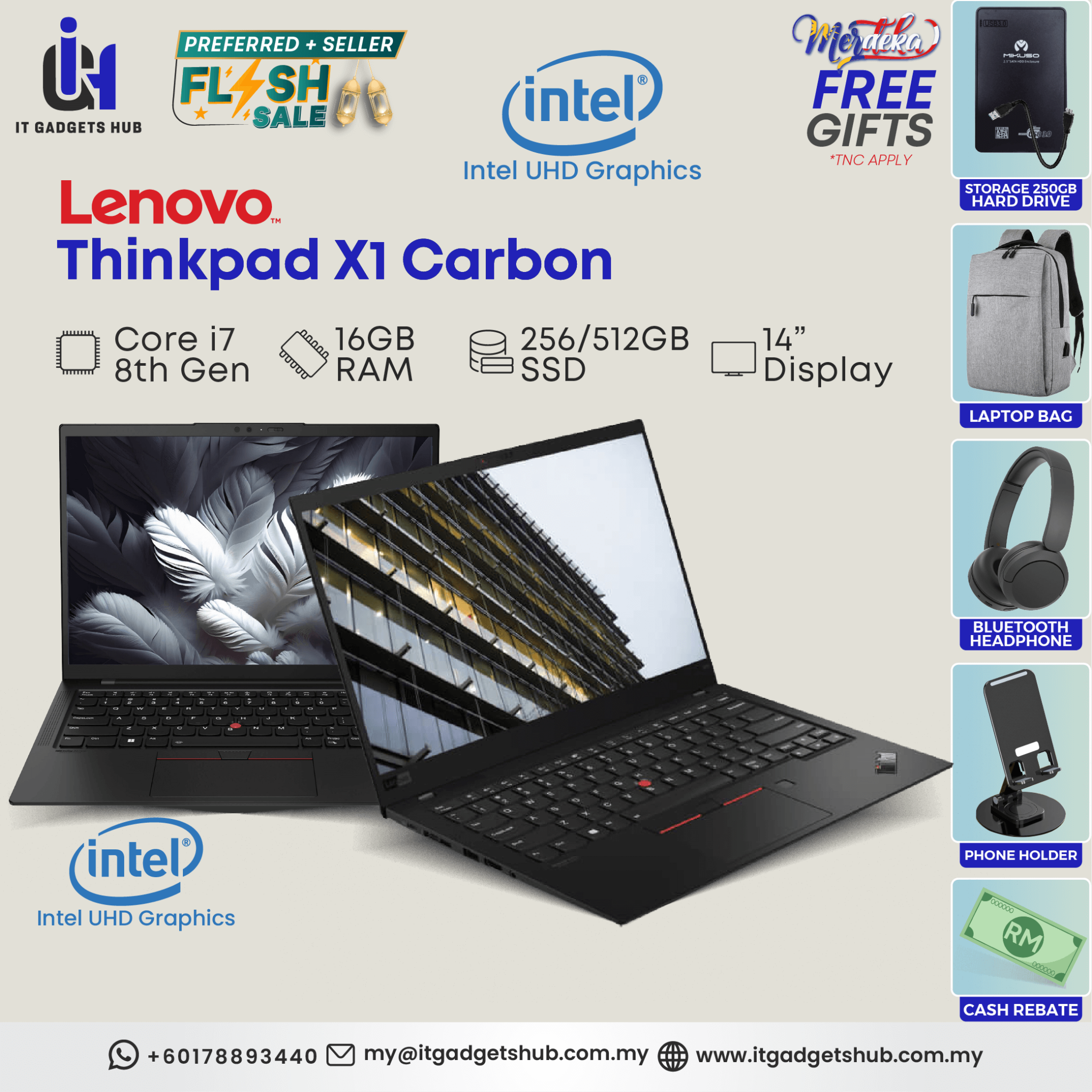 Lenovo ThinkPad X1 Carbon Gen 7 – IT Gadgets Hub Malaysia