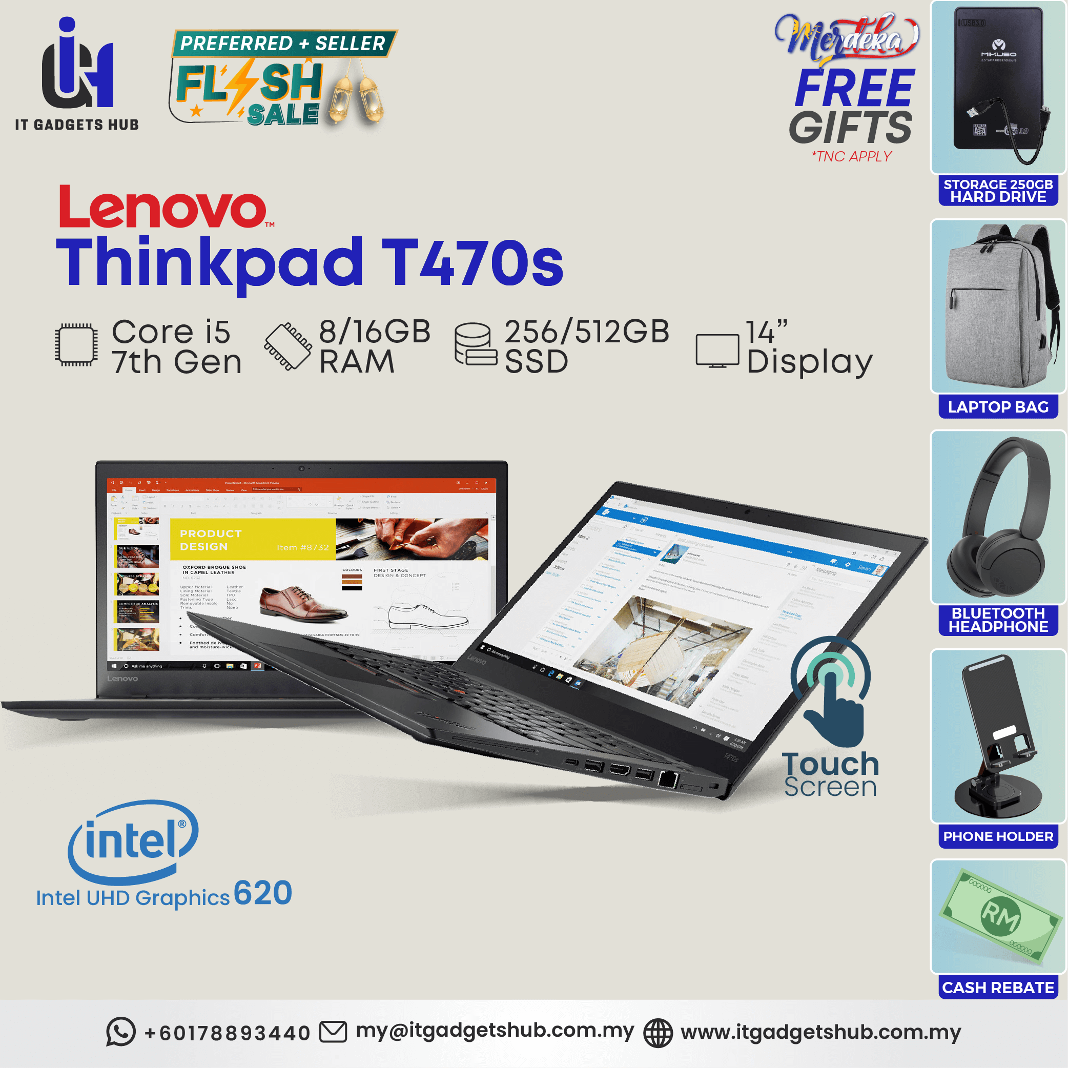 Lenovo_Thinkpad T470s Core i5 7th Gen